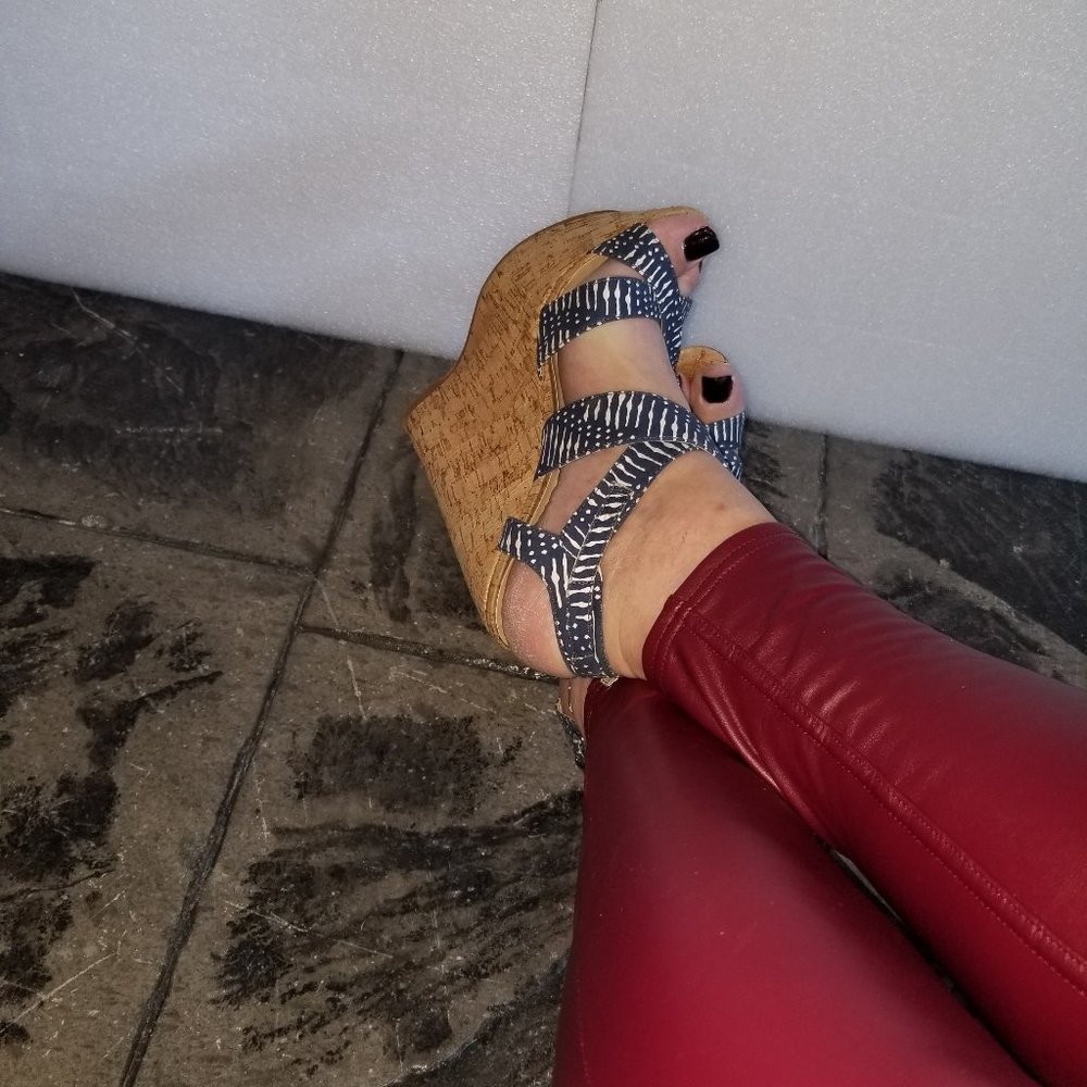 Very tall summer wedges